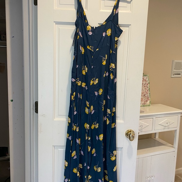 NWT All in Favor Blue Tie-front Jumpsuit - Picture 4 of 4